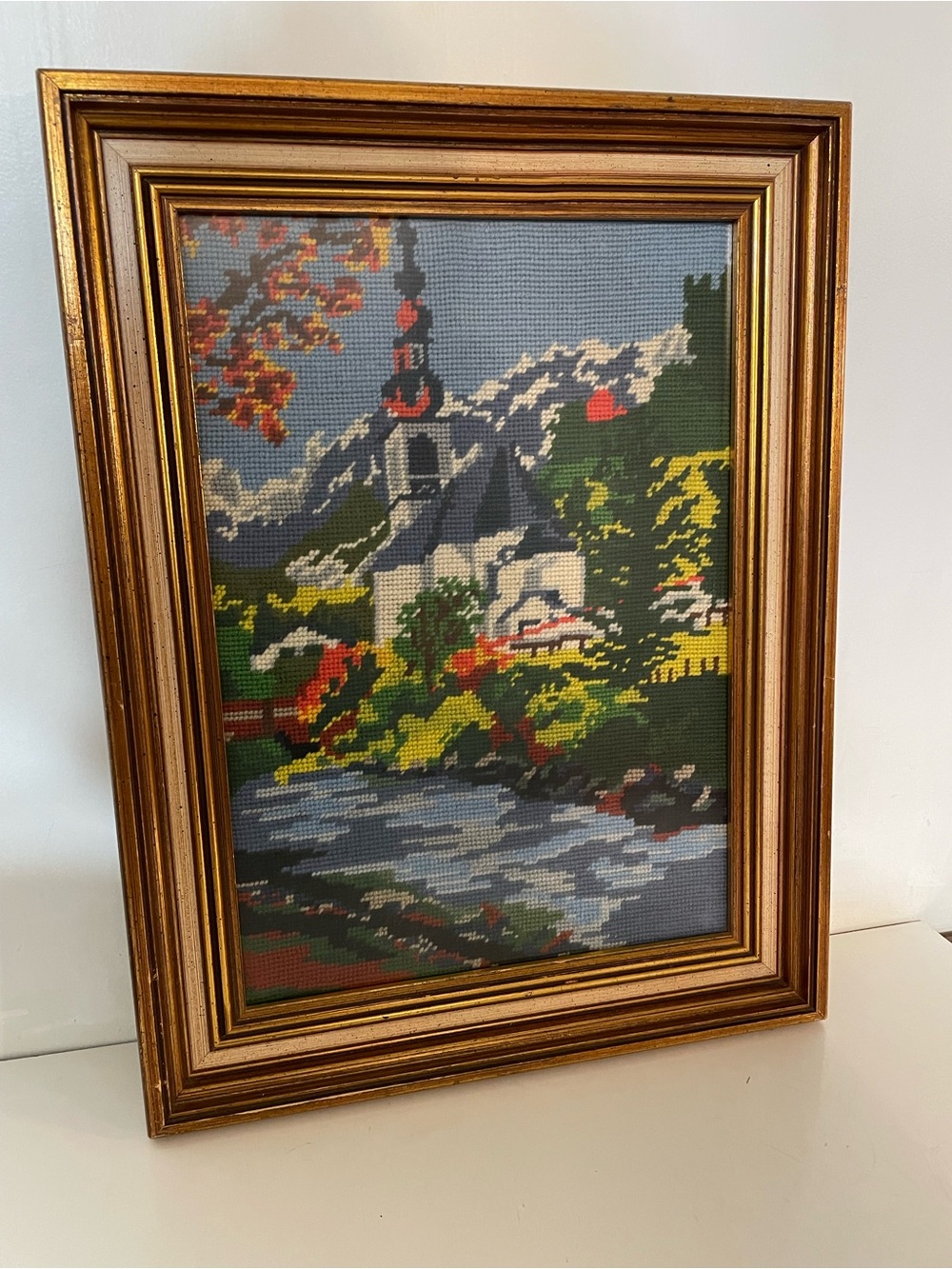 Vintage Framed Needlepoint